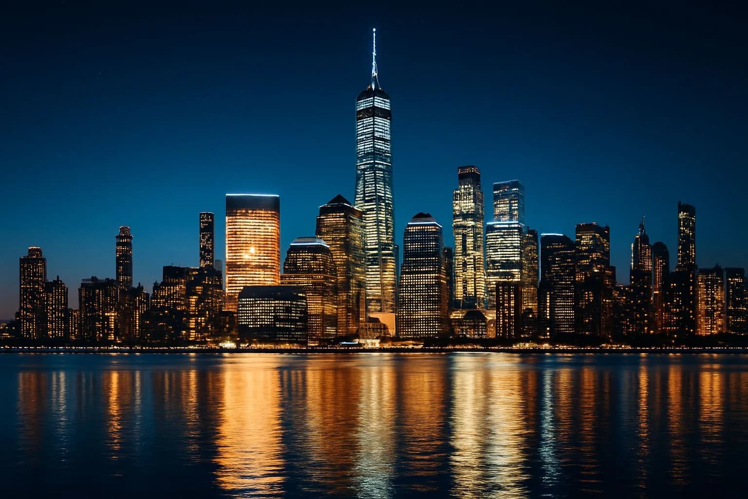 Executive Partners – global private banking hubs skyline at dusk